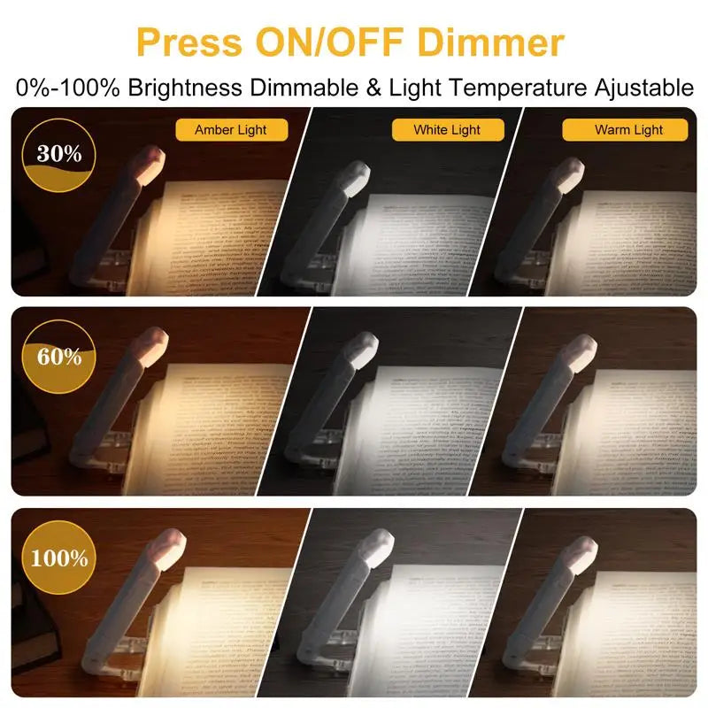 Lampe de Lecture LED USB Rechargeable avec Clip Flexible