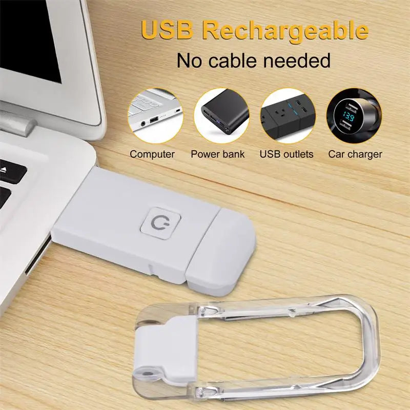 Lampe de Lecture LED USB Rechargeable avec Clip Flexible
