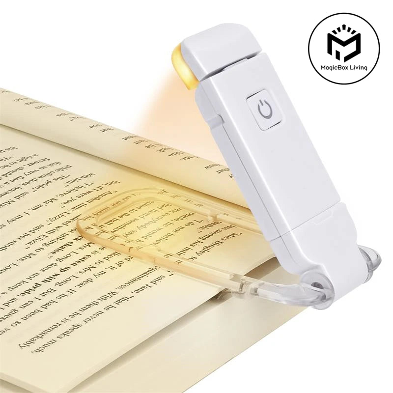 Lampe de Lecture LED USB Rechargeable avec Clip Flexible