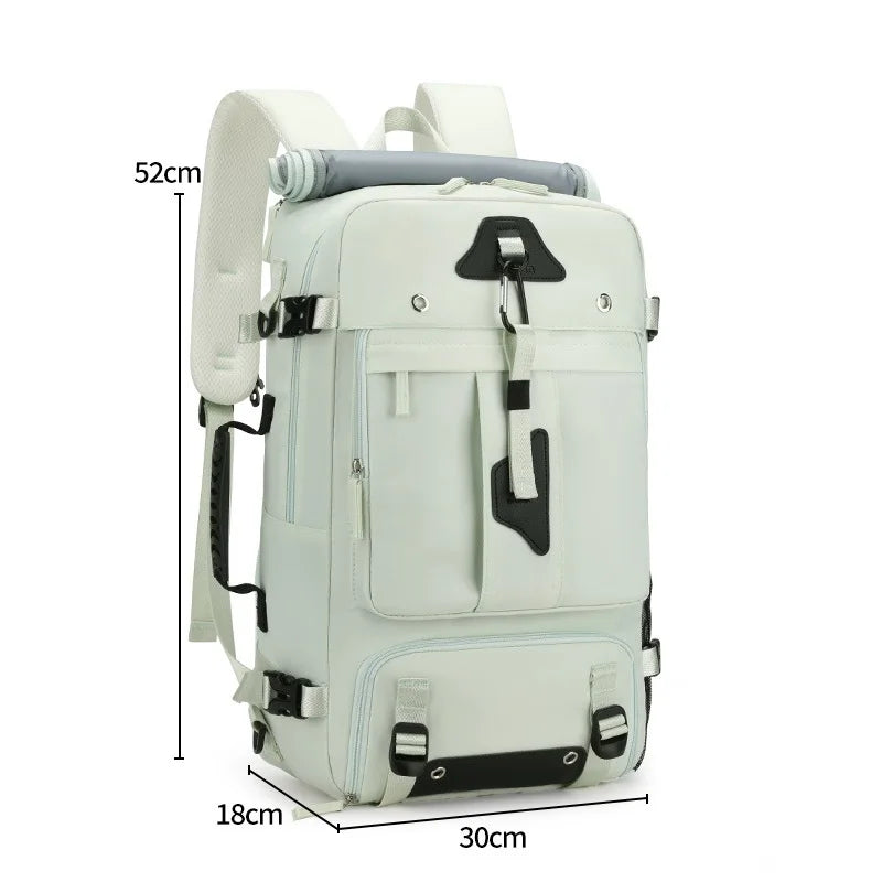 vert Couleur Grand Sac à Dos de Voyage 60L avec Compartiment Chaussures
