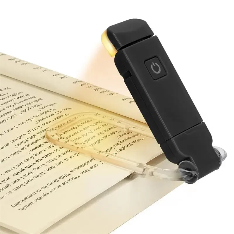 Noir Couleur d’émission Lampe de Lecture LED USB Rechargeable avec Clip Flexible