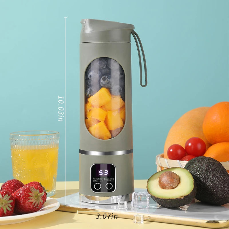 HS-860-Vert Couleur Mixeur Blender Portable 450 ml USB Rechargeable 10 Lames
