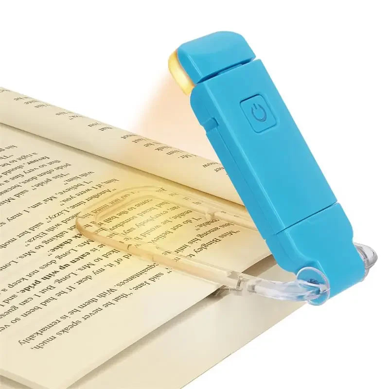 Bleu Couleur d’émission Lampe de Lecture LED USB Rechargeable avec Clip Flexible