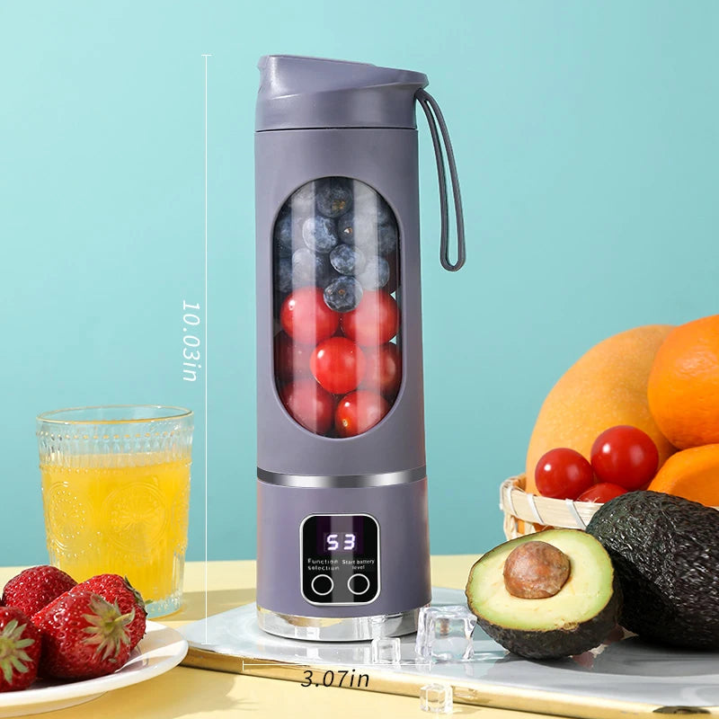 HS-860-Violet Couleur Mixeur Blender Portable 450 ml USB Rechargeable 10 Lames