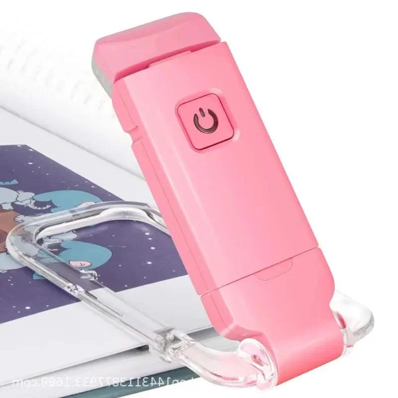 Rose Couleur d’émission Lampe de Lecture LED USB Rechargeable avec Clip Flexible